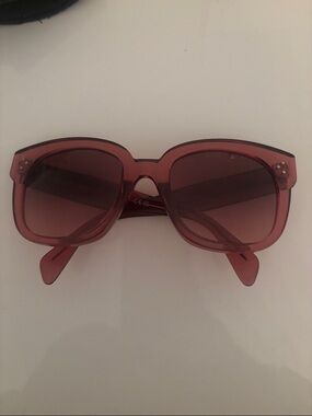 Celine Translucent Rose Square Sunglasses
